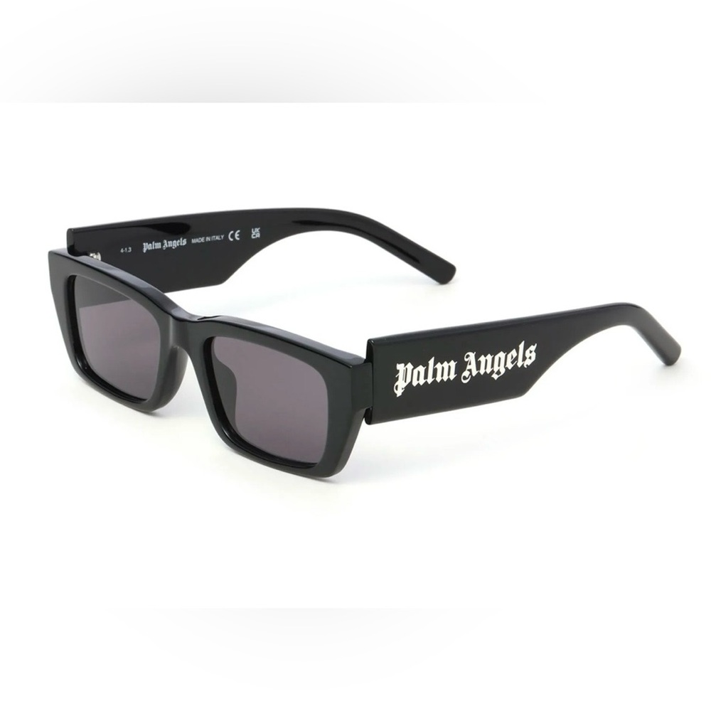 Palm Angels Black Sunglasses with White Logo
